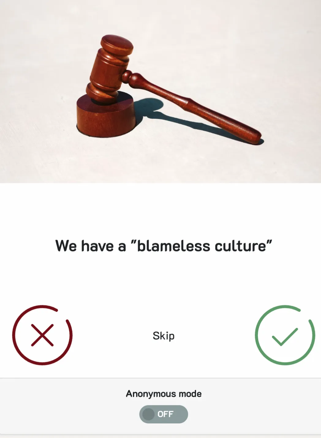 Screenshot of the Human Debt solution and psychological safety dashboard